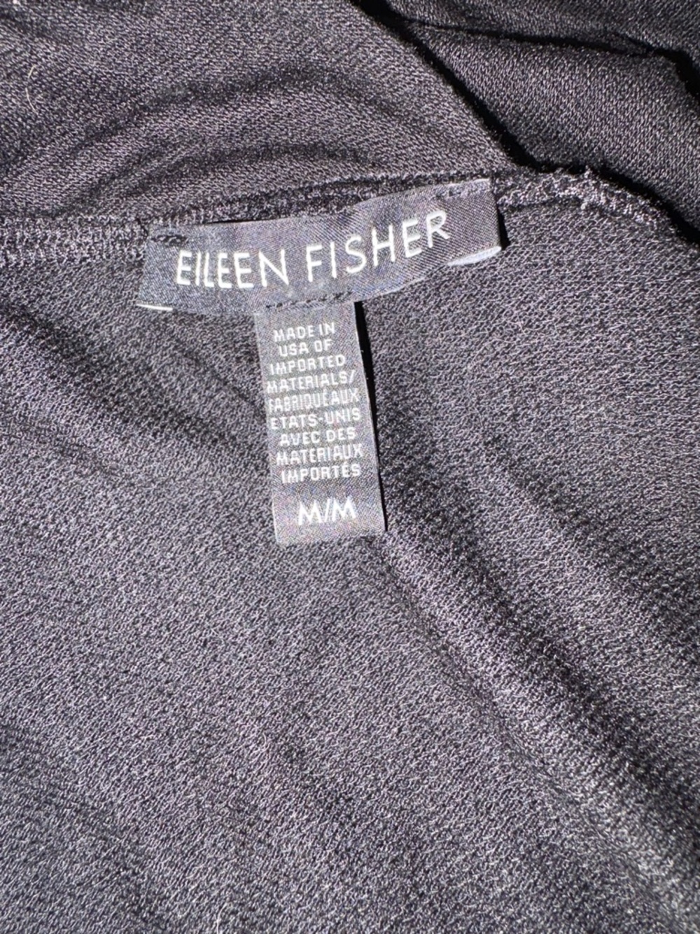 Eileen Fisher Black Knit Top - Crew Neck